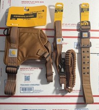Carhartt Nylon Duck No Pull Dog Harness/Dog Collar/Wide Collar/Shock A. Leash