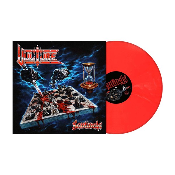 Vulture 'Sentinels' Lp Leuchtend Rot-Weiß Marmoriertes Vinyl - Neu & Versiegelt-image