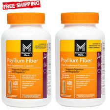 2 Pack - Member's Mark Fiber Capsules 100 Psyllium 400 ct Total 800 
