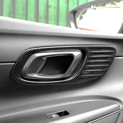 Carbon Fibre ABS Interior Door Handle Cover Molding Trim for Hyundai I20 2020-26 - Image 1 of 4