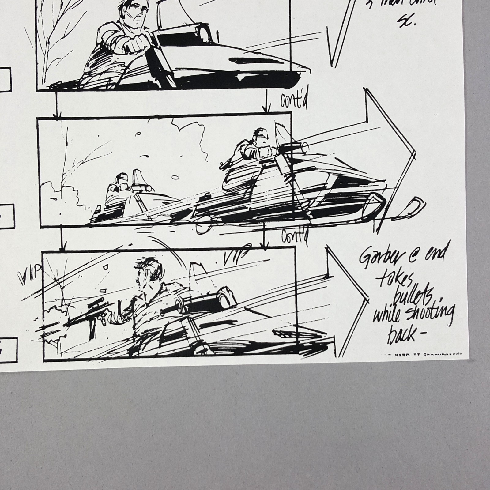 Image 7 of Die Hard 2 - Production Used Storyboard, Bruce Willis Snowmobile Chase, Prop 2