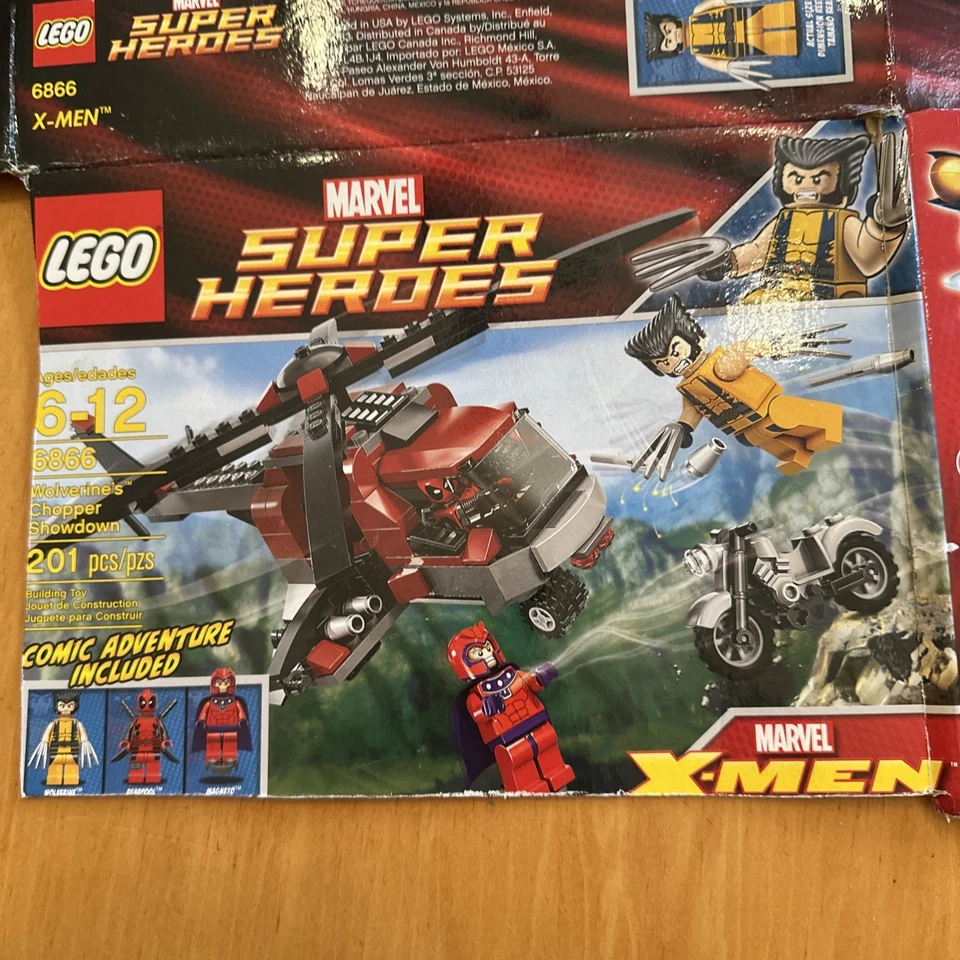 LEGO 6866 Marvel X-MEN Wolverine's Chopper Showdown Caja e Instrucciones Solo Foto 3 de 4