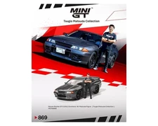 Mini GT Nissan GT-R (R32) Nismo Gunmetal Matsuda Figure #869-R 1/64