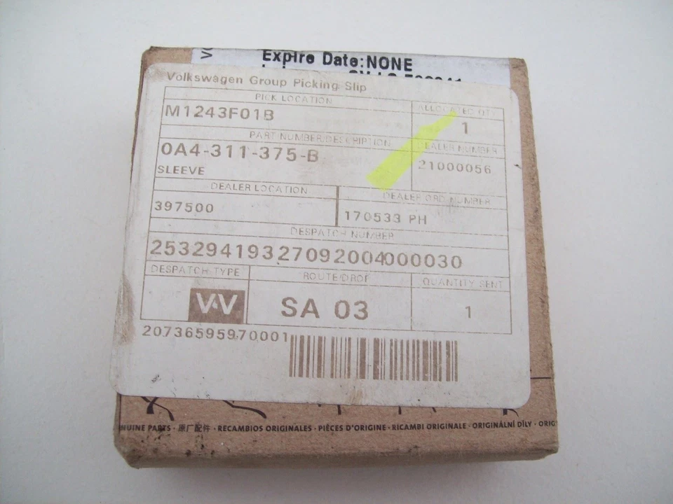 VW Transporter T6 Transmission Roller Sleeve Genuine 0A4311375B 2012 onward - Image 4 of 4