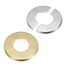 Wall Split Flange 115mm/4.5" OD, 2 Pcs Escutcheon Plate, Gold/Silver