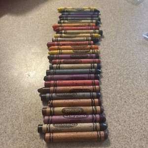 Vintage Crayola Crayons Super Old Large Size