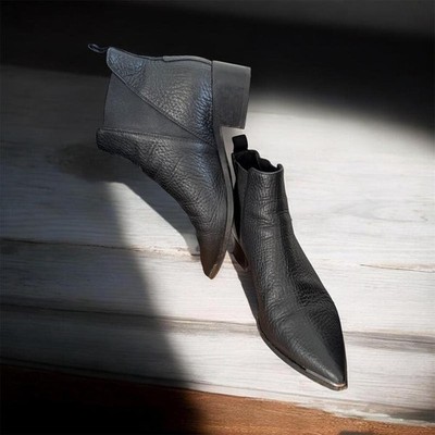 Women Acne Studios Boots Black Leather 36.5