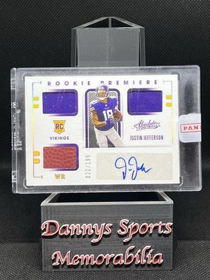   Justin Jefferson 2020 Absolute Rookie Premier Auto 3 Patch /199 Panini Sealed