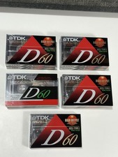TDK D60 Blank Audio Cassette Tapes  9 Pack IEC I Type I Lot Of 9 New Sealed