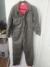 Vtg Key Imperial Coveralls Mens Large L Long Green Insulated Workwear USA Made