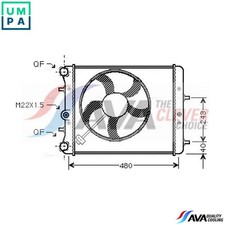 RADIATOR ENGINE COOLING SAA2013 FOR SKODA ROOMSTER/Praktik FABIA/II/Combi/III