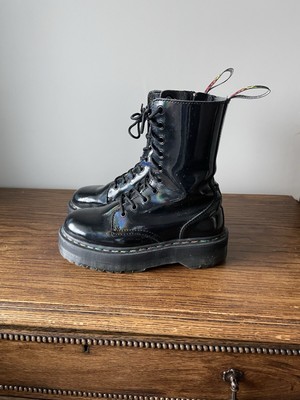 Dr Martens Size Jadon Black Rainbow Holographic Limited Edition Platform  Boots UK
