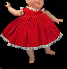 Vintage Tagged VOGUE Red VELVETEEN & LACE Dol...