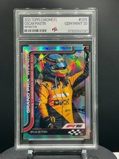 2025 Topps Chrome F1 Formula #105 Oscar Piastri Refractor ~GEM MINT PTA 10🔥
