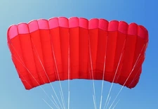 Cricket 145 sq ft skydiving parachute reserve canopy - RED 7 cell - great shape