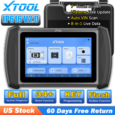 2026 XTOOL IP616 V2.0 Bi-directional Diagnostic Tool OBD2 Scanner Key Programmer