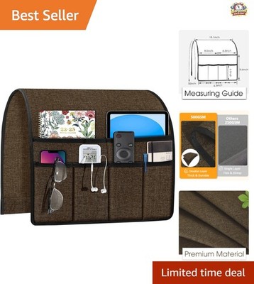 Durable Non-Slip Armchair Caddy   6 Pocket Storage Solution for Couch Essentials