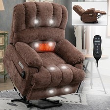 23" Seat Width and High Back Large Power Lift Recliner Chair Massage Heating