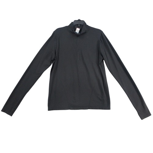 Fabletics Mens Quarter Zip Pullover Long Sleeve Mock Neck Black LS2459294 L