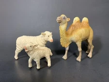 Sheep Lamb and Camel Figure Safari Ltd 1998 Nativity Animal Vintage Lot Set of 3