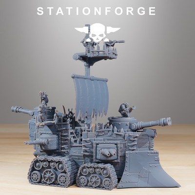 Station Forge Miniatures Gob Short Pearl Battle Ship Grim Dark Sci Fi Wargame 3D