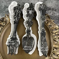 European Retro Scroll Spoon Baroque Scroll Silicone Mold Fondant Sugarcraft
