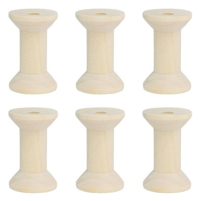 Wooden Empty Spools Unfinished Wood Thread Spools, 2''x1.2'' Fit for Embroidery...