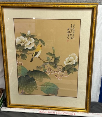 黄色古董日本画作、画卷| eBay