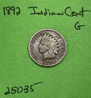 1892 Indian Head Cent / Penny 1c GD Good
