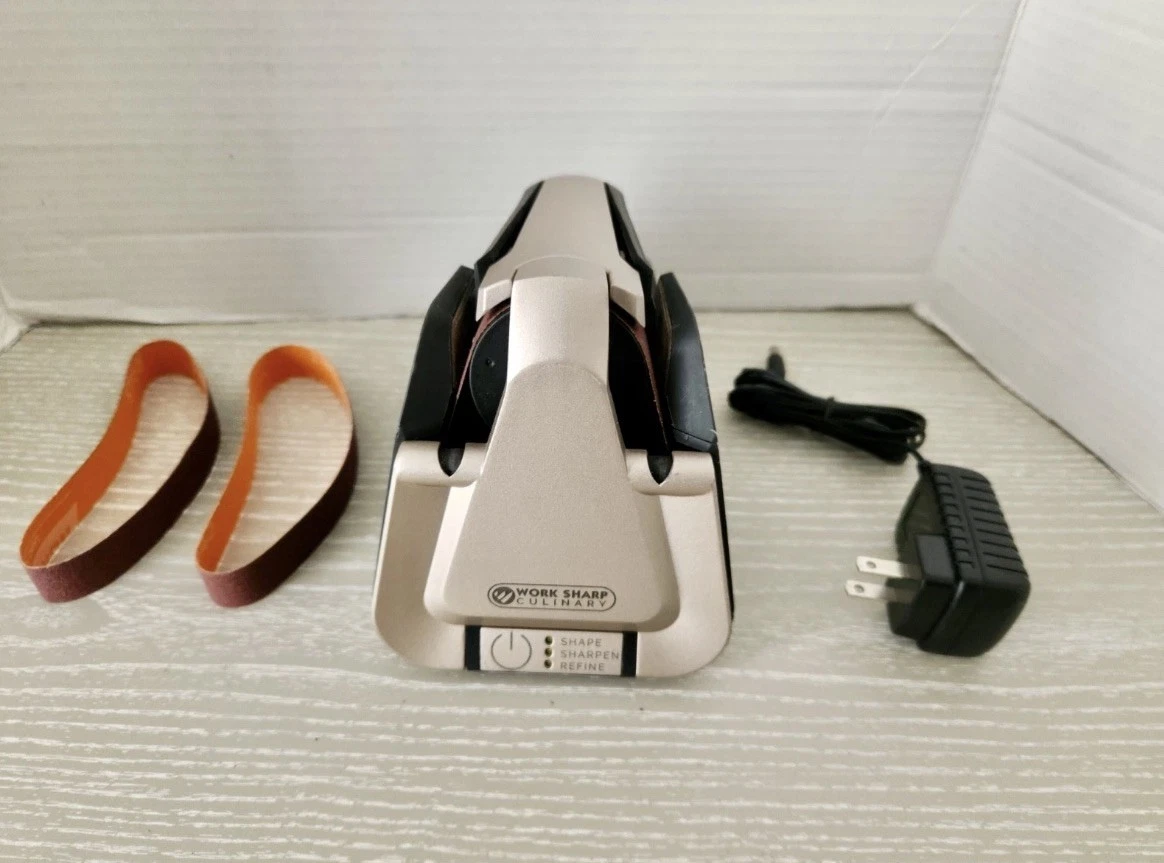Work Sharp Culinary Knife Sharpener E5 With Power Cord And 3 Sharpening Belts