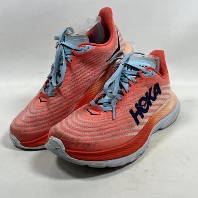 HOKA ONE ONE Sneakers Womens 8.5B Mach 5 Everyday Training Running Shoes Orange