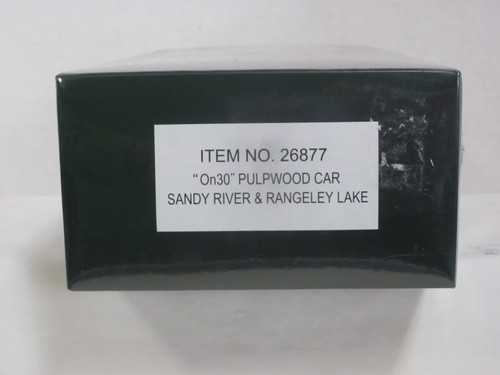 Spectrum #26877: On30 Pulpwood Car SANDY RIVER & RANGELEY LAKE NOS (Sellado) | Zustand: New
