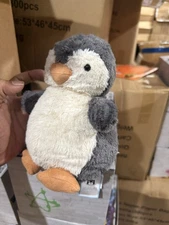 Jellycat London Peanut Penguin Medium Plush Stuffed Animal 9" Soft Toy Bashful