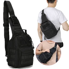 Outdoor Tactical Sling Bag Military MOLLE Crossbody Pack Chest Shoulder Backpack
