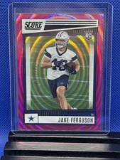 2022 PANINI SCORE ROOKIE FOOTBALL #375 JAKE FERGUSON RAINBOW FOIL /299