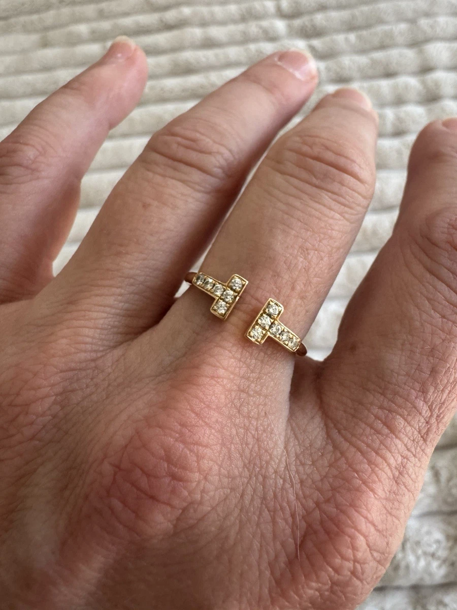 Tiffany & Co. Diamond Yellow Gold Ring 7 Ring Fine Rings for sale