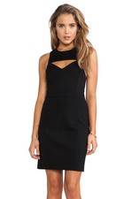 TRINA TURK Revolve Tabitha Little Black Dress LBD Cutouts Sleeveless SIZE 4
