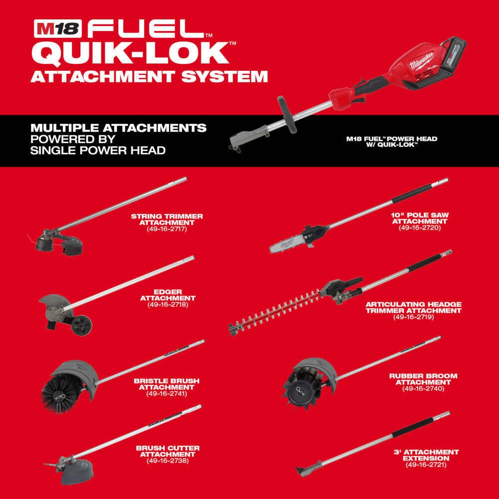 Milwaukee M18 FUEL QUIK-LOK String Trimmer Attachment 49-16-2717
