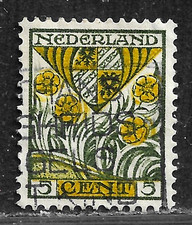 HICK GIRL-USED NETHERLANDS STAMP   SC#B22  1927  COAT OF ARMS ISSUE   C774