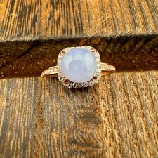 Adjustable Grade A Burma Jadeite Ring with S925 Sterling Natural Gemstone