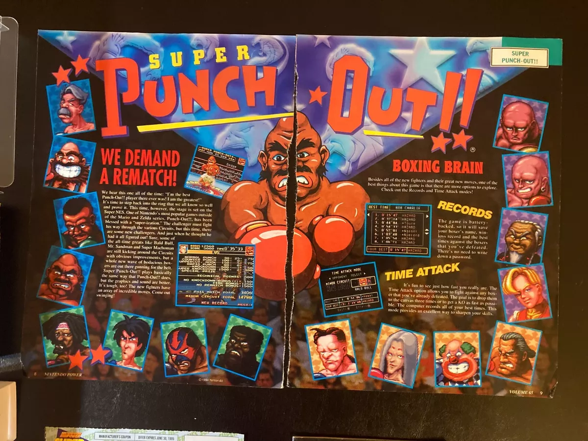 Super Punch out Super Nintendo SNES Complete CIB w Ads