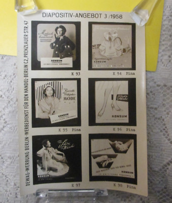 1958 DDR REKLAME DEWAG WERBUNG BERLIN : KONSUM SCHÖNE WÄSCHE - Riwa Seife ua.