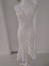 White, ruffled mini dress