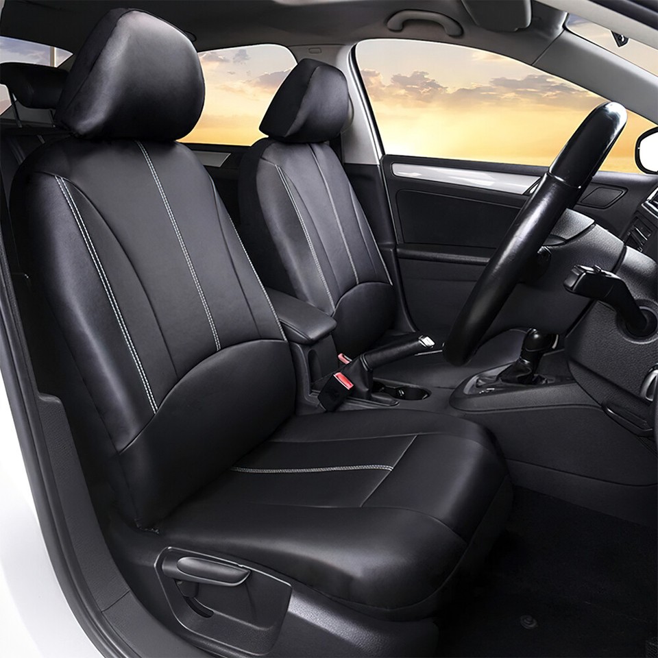 Cahuczlhoz Beige Leather Car Seat Cover Set Full 5-Seats Fit For Lexus - Front & Rear, Waterproof