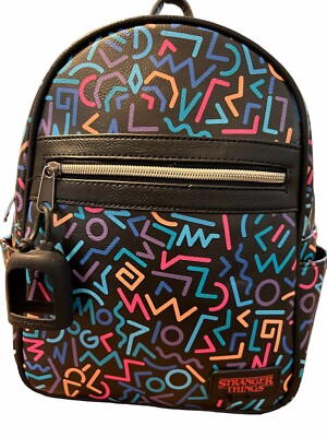 Stranger Things Mini Backpack Purse Bag 80s Pattern Funko‎ Eleven Cosplay Stranger Things Mini Backpack Purse Bag 80s Pattern Funko  main image 4