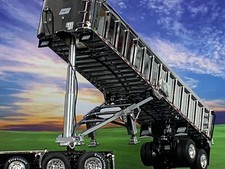 1/64 DCP CHROME EAST END DUMP TRAILER W/ BLACK TARP