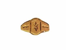 22K/18K Real Certified Yellow Gold Leaf Design Kids Ring