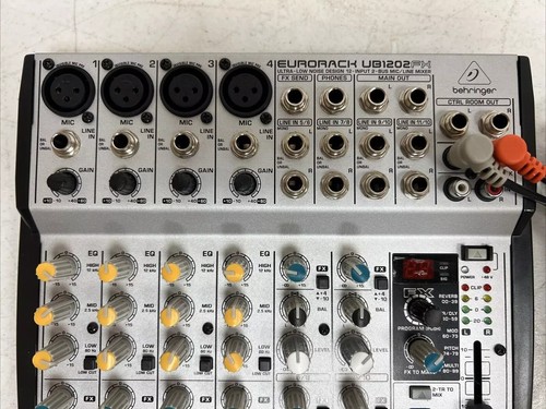 Behringer Eurorack UB1202FX Low-Noise Design 12 Input Mic/Mixer w/ Adapter Cords - Picture 4 of 9