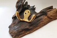 Doppel-Haken Maritim Ca. 6,5 X 5 X 2,5 Cm Messing