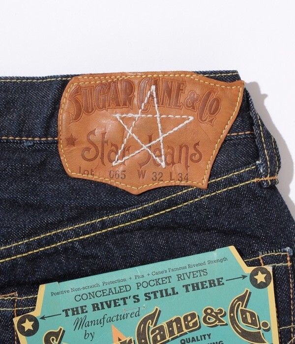 SUGAR CANE SC40065A 421A Men's Union Star Jeans One Wash Denim
